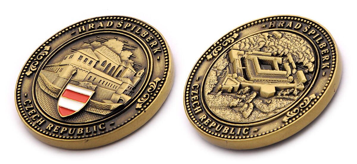 Pamětní mince Brno Špilberk - tmavě zlatá