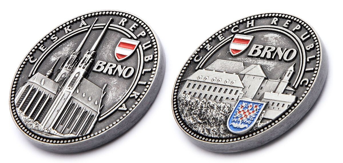 Pamětní mince Brno Czech Republic - šedá