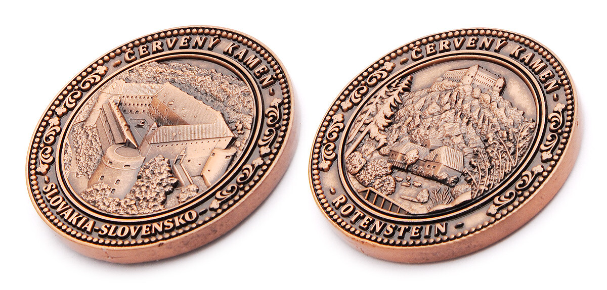 Pamětní mince Červený kameň Slovensko - měděná