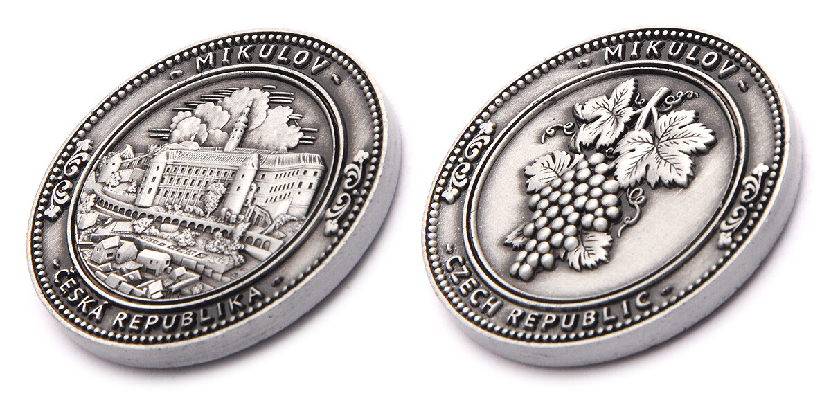 Pamětní mince Mikulov Czech Republic - šedá