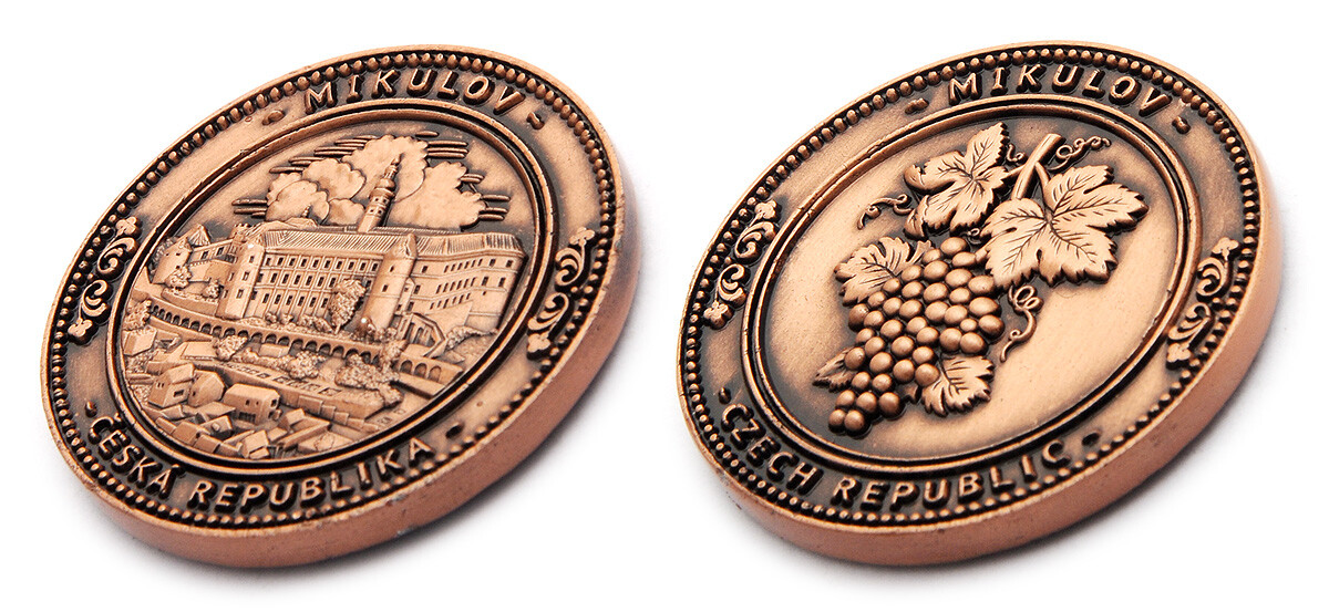 Pamětní mince Mikulov Czech Republic - měděná