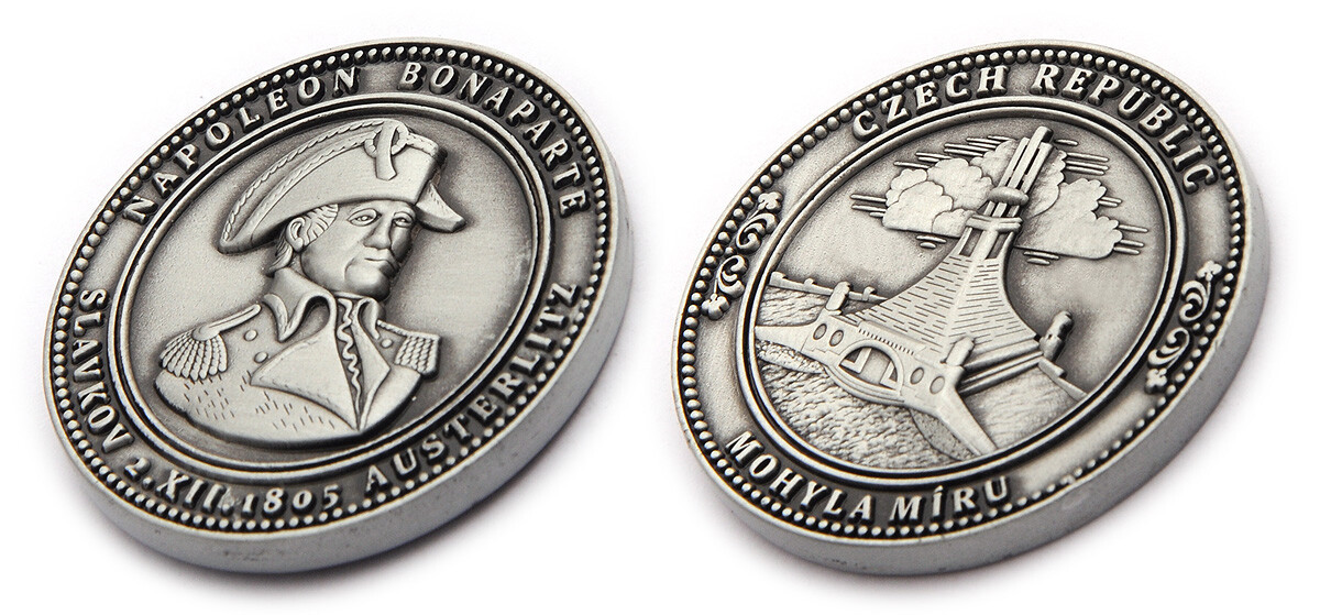 Pamětní mince Bitva u Slavkova Mohyla míru - šedá