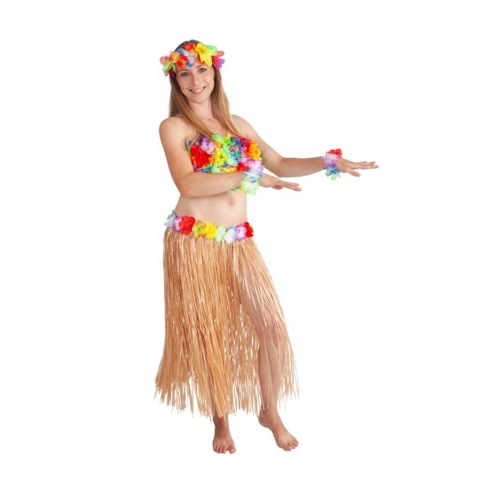 Rappa Sukně Havaj pro dospělé - přírodní - 72 cm