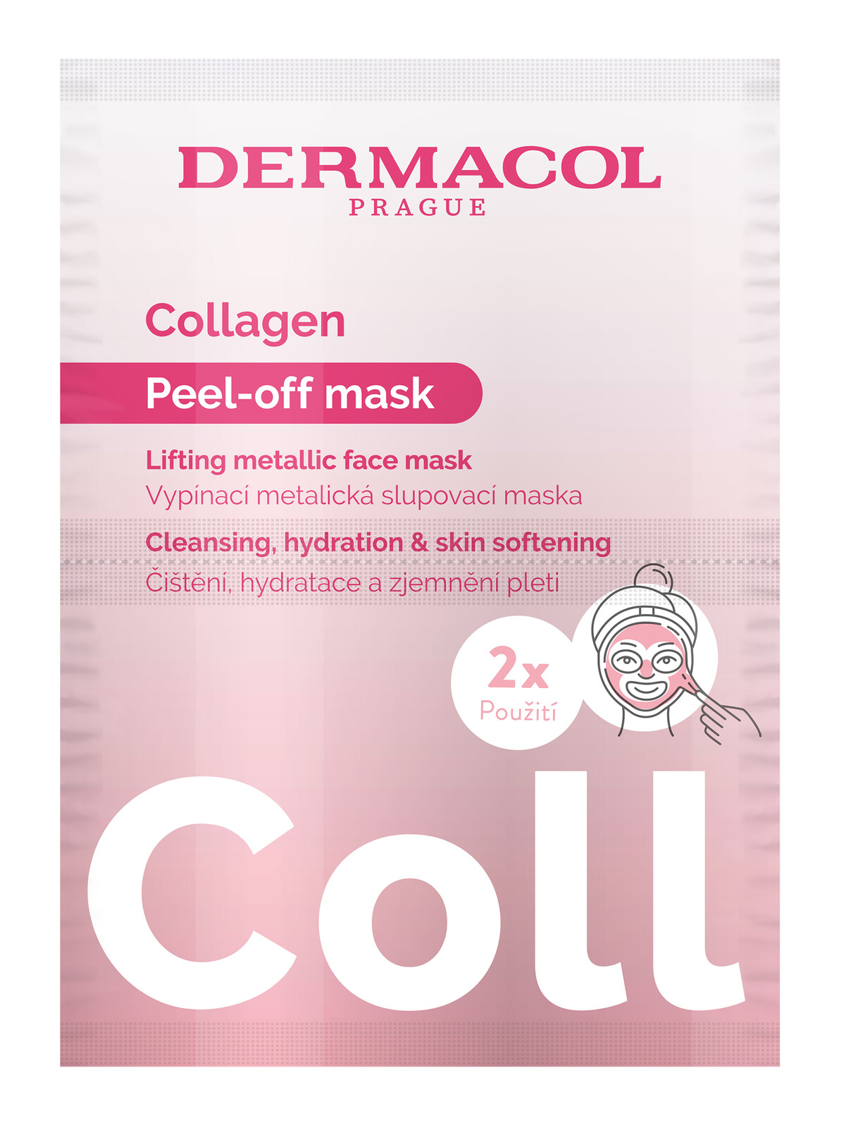 Dermacol Kolagenová slupovací maska Collagen (Collagen Lifting Peel-off Mask) 2 x 7,5 ml