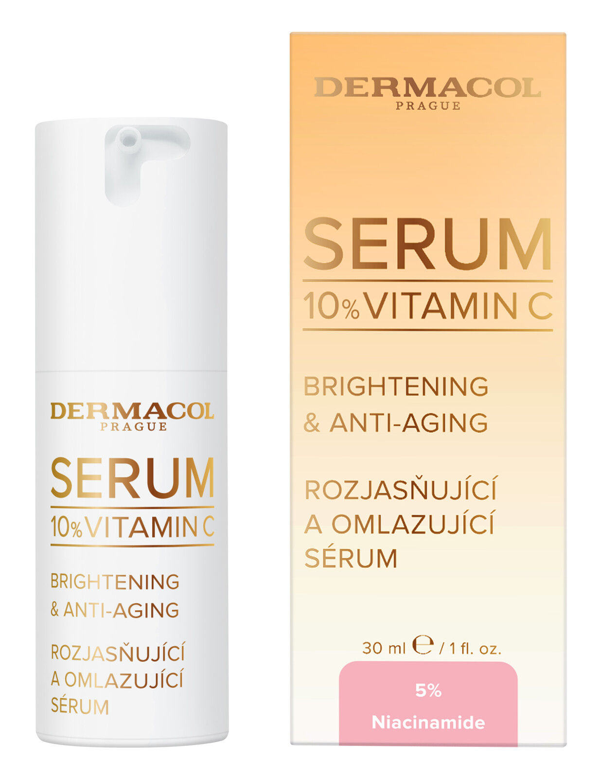 Dermacol Rozjasňující a omlazující sérum s vitamínem C (Brightenning & Anti-Aging Serum) 30 ml