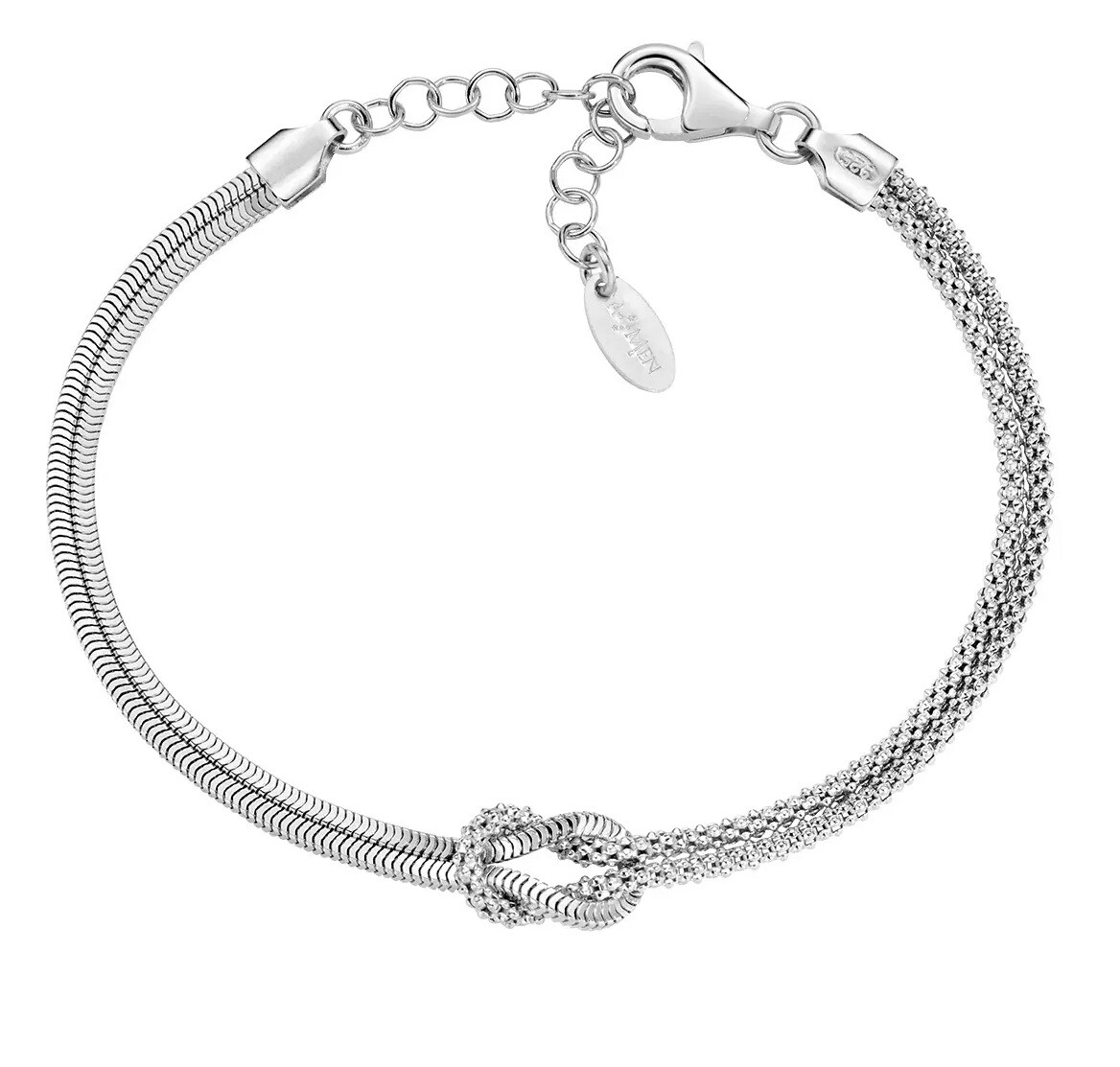 Amen Elegantní stříbrný náramek Love Knot BRNOAMBB1 19 cm
