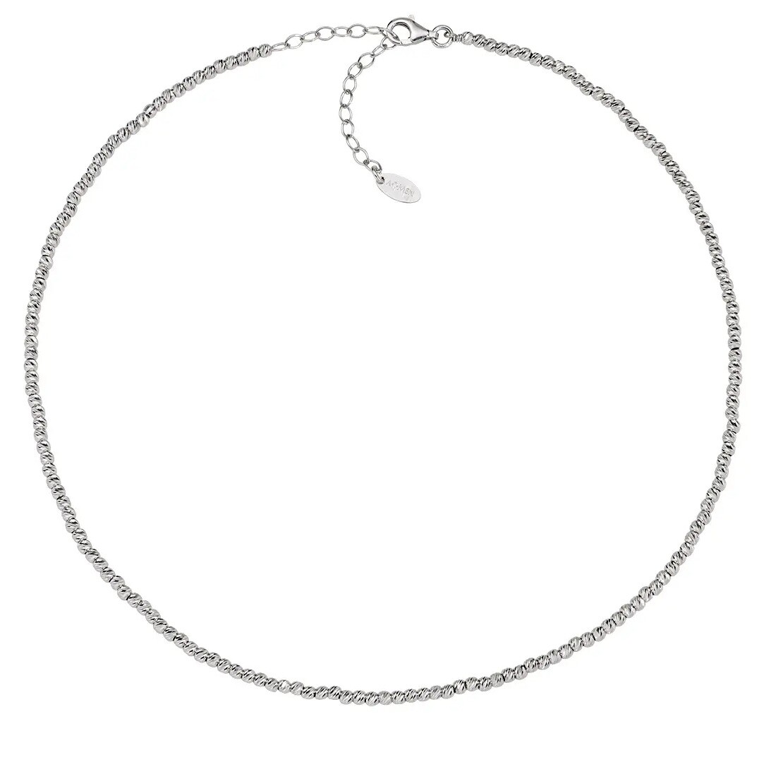 Amen Stříbrný korálkový náhrdelník pro ženy Essential CLDI25B