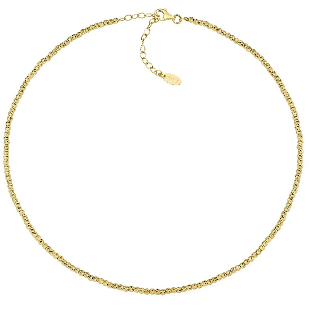 Amen Pozlacený korálkový náhrdelník pro ženy Essential CLDI25G