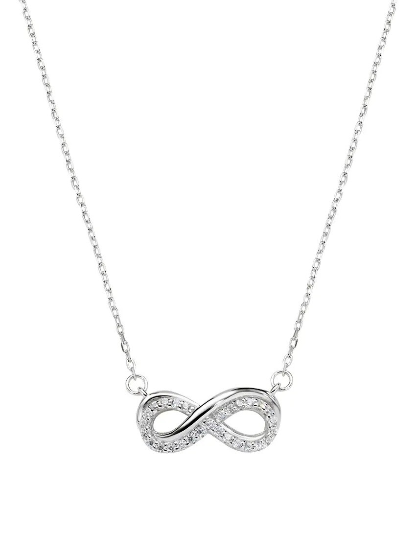 Amen Stříbrný dámský náhrdelník Nekonečno se zirkony Love CLINLIBBZ