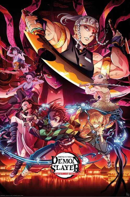 ABY STYLE Plakát, Obraz - Demon Slayer - Entertaiment District, 61 × 91.5 cm