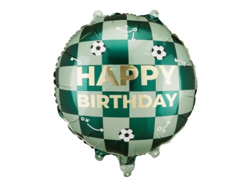 Fóliový balonek Happy Birthday fotbal – 45 cm