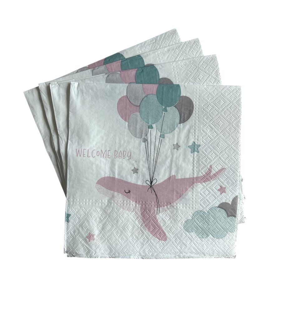 APRÈS Papírové ubrousky velryba