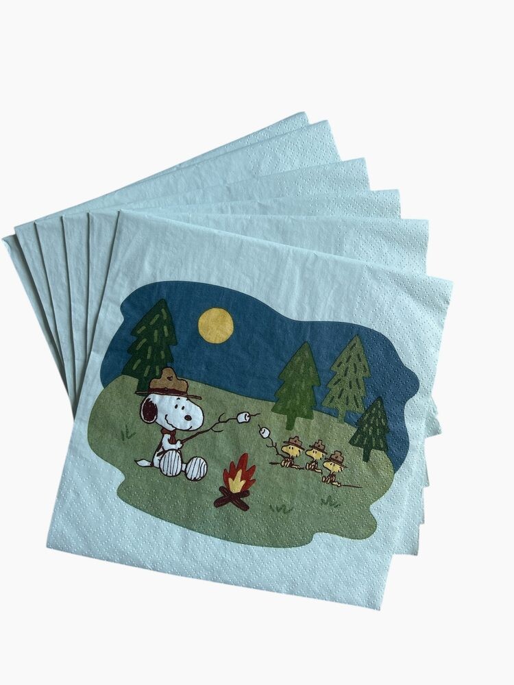 PEANUTS Papírové ubrousky oheň