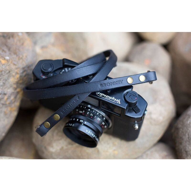 BRONKEY Berlin #101 Leather Camera Strap - Black 110 cm