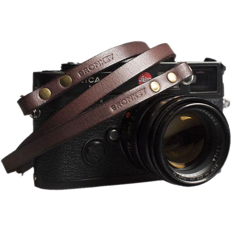 BRONKEY Berlin #102 Leather Camera Strap - Brown 95 cm
