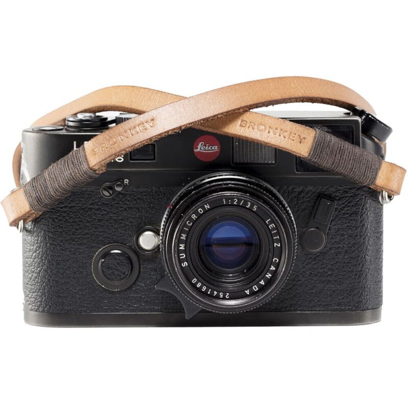 BRONKEY Tokyo #106 Tanned & Brown Leather Camera Strap 120 cm