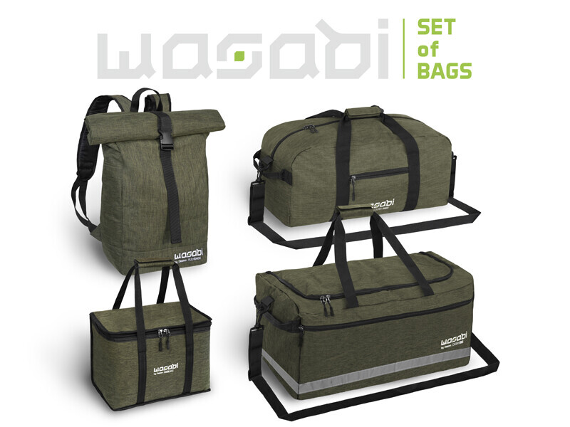 WASABI SET tašiek-CarryMID + CarryBIG + Coolbag + Rucksack