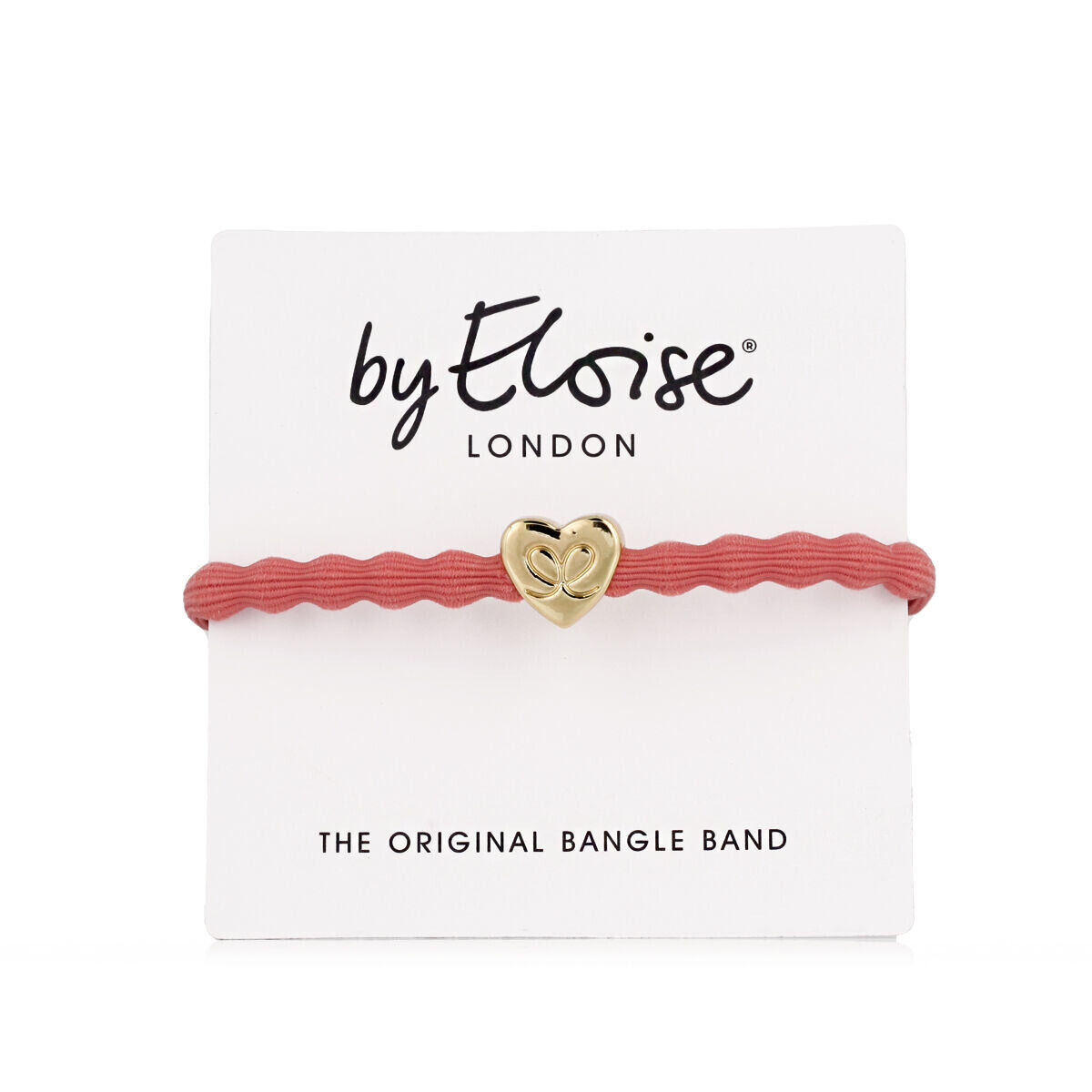 By Eloise London Gold Heart Coral náramek / gumička do vlasů pro ženy