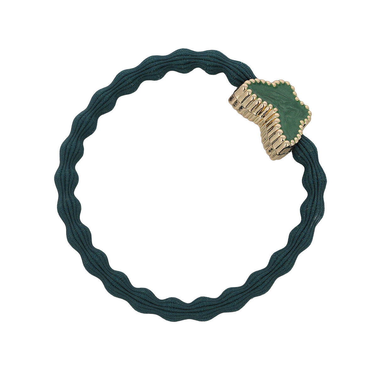 By Eloise London Enamel Gold Butterfly Bottle Green náramek / gumička do vlasů pro ženy