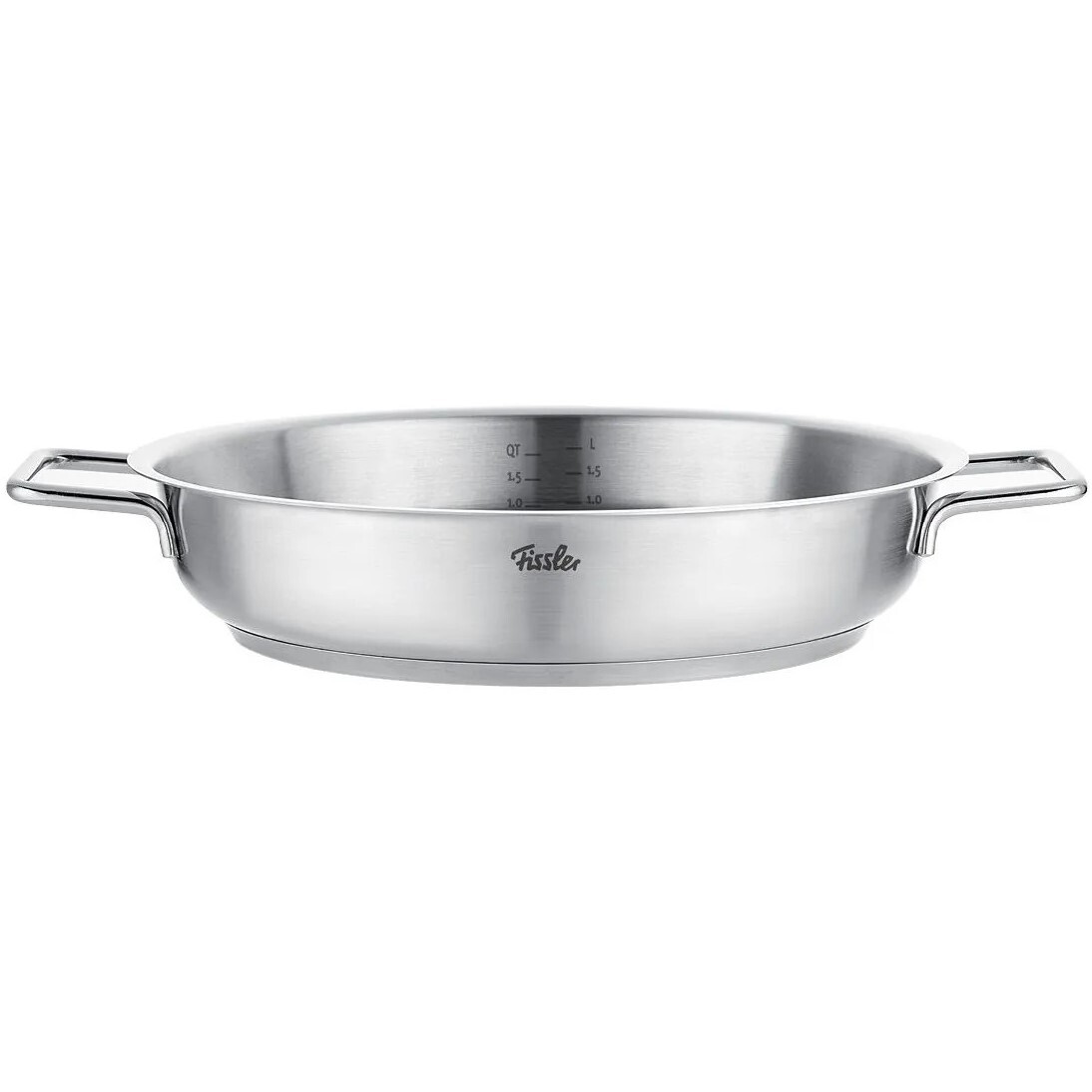Servírovací pánev PURE 24 cm, stříbrná, nerezová ocel, Fissler