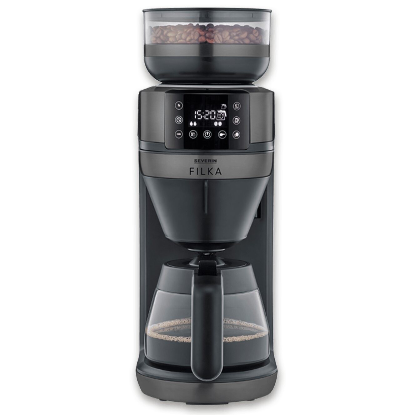 Kávovar na překapávanou kávu KA 4849 FILKA INOX, černá, Severin