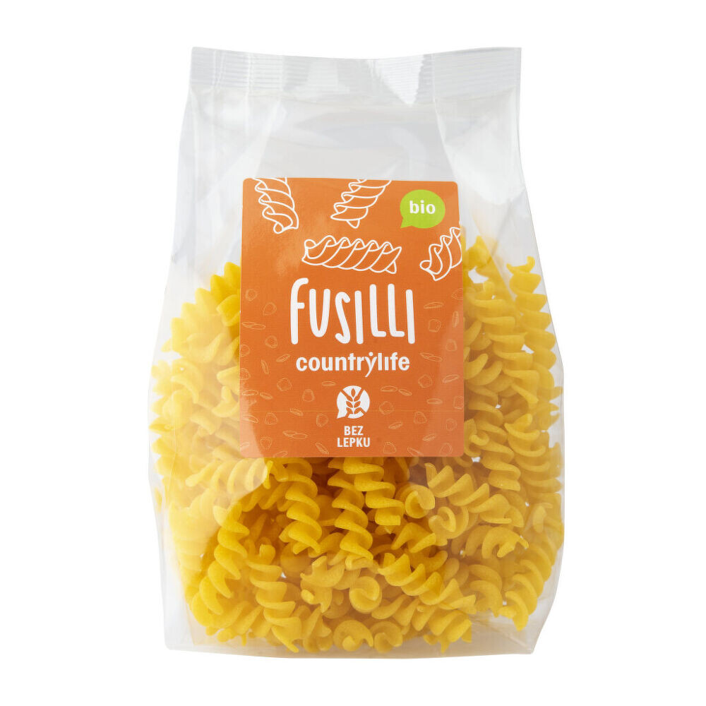 Těstoviny fusilli kukuřično-rýžové 300 g BIO   COUNTRY LIFE