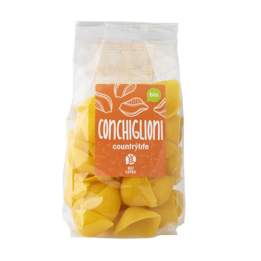 Těstoviny conchiglioni kukuřično-rýžové 300 g BIO   COUNTRY LIFE