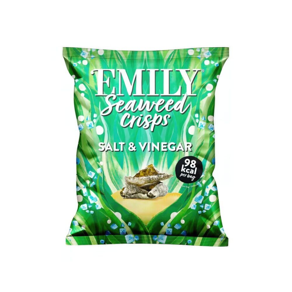 Křupky z mořských řas s octem a mořskou solí 18 g   EMILY