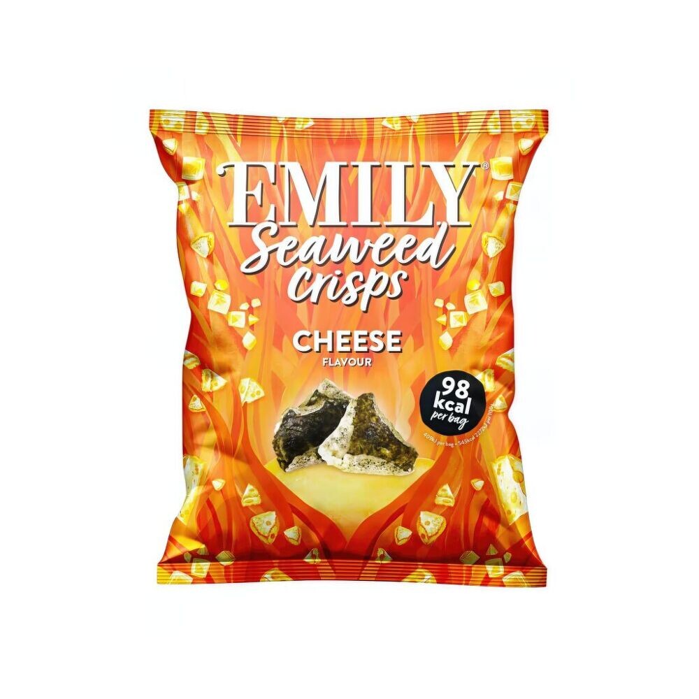 Křupky z mořských řas s příchutí sýru vegan 18 g   EMILY