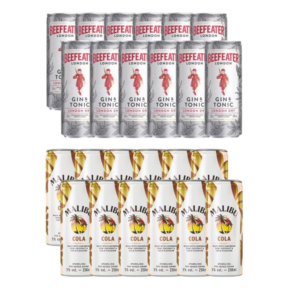 RTD Letní Párty Set Rum&Cola + Gin&Tonic 24×0,25l