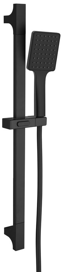 SAPHO Sprchová souprava hranatá, posuvný držák 680, černá mat SC815B