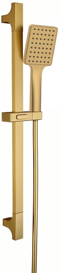 SAPHO Sprchová souprava hranatá, posuvný držák 680, zlato mat SC815GB