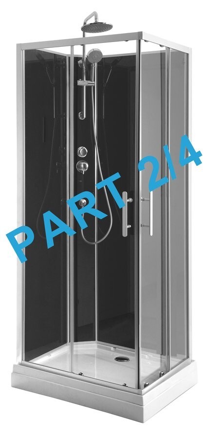 AQUALINE GRANVIK sprchový box 700x900x2180 komponent 2/4 fixní a posuvné sklo čiré 18-070-09-50-00