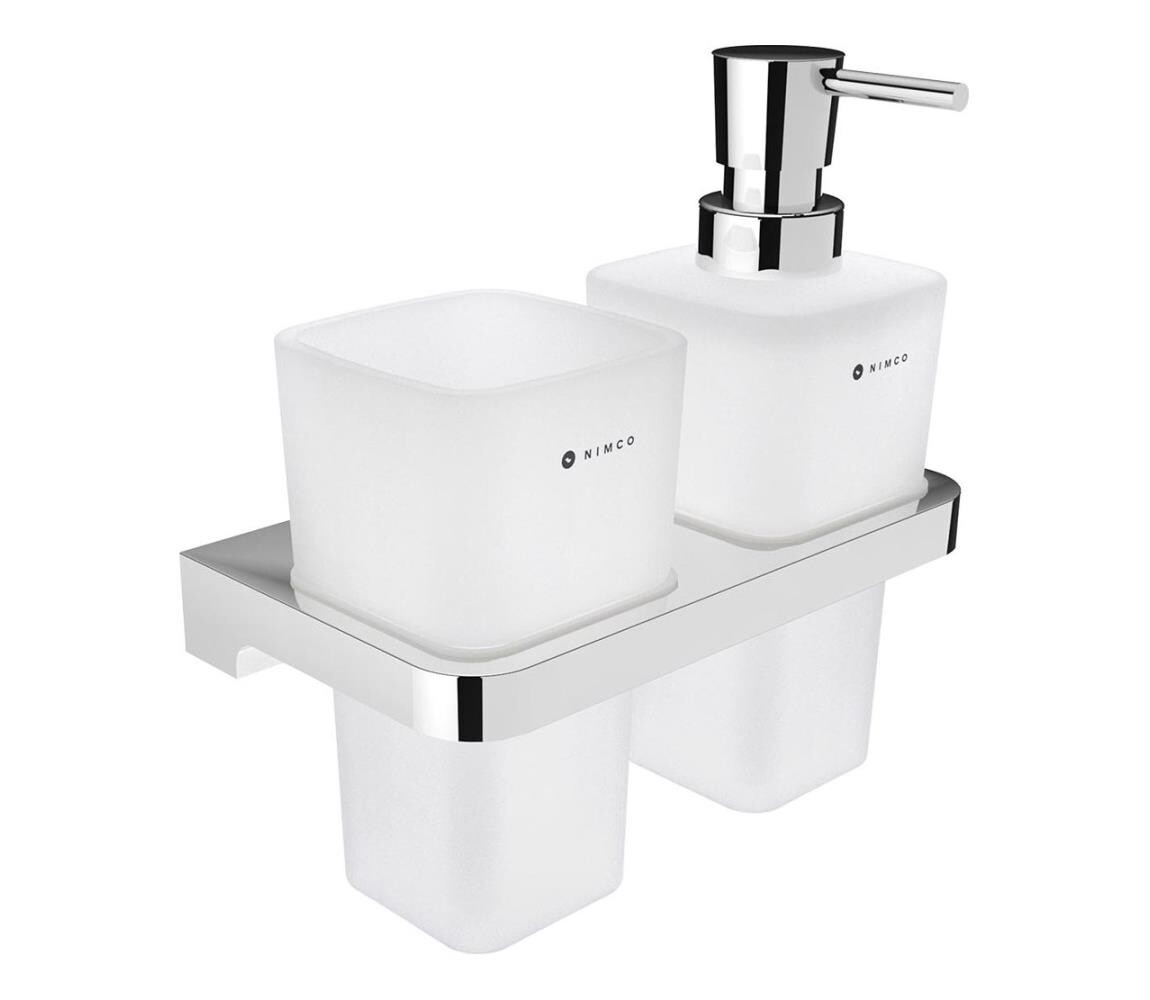 NIMCO NIMCO MA 2905831H-26 - Nástěnný dávkovač mýdla a stojan na kartáčky MAYA 290 ml