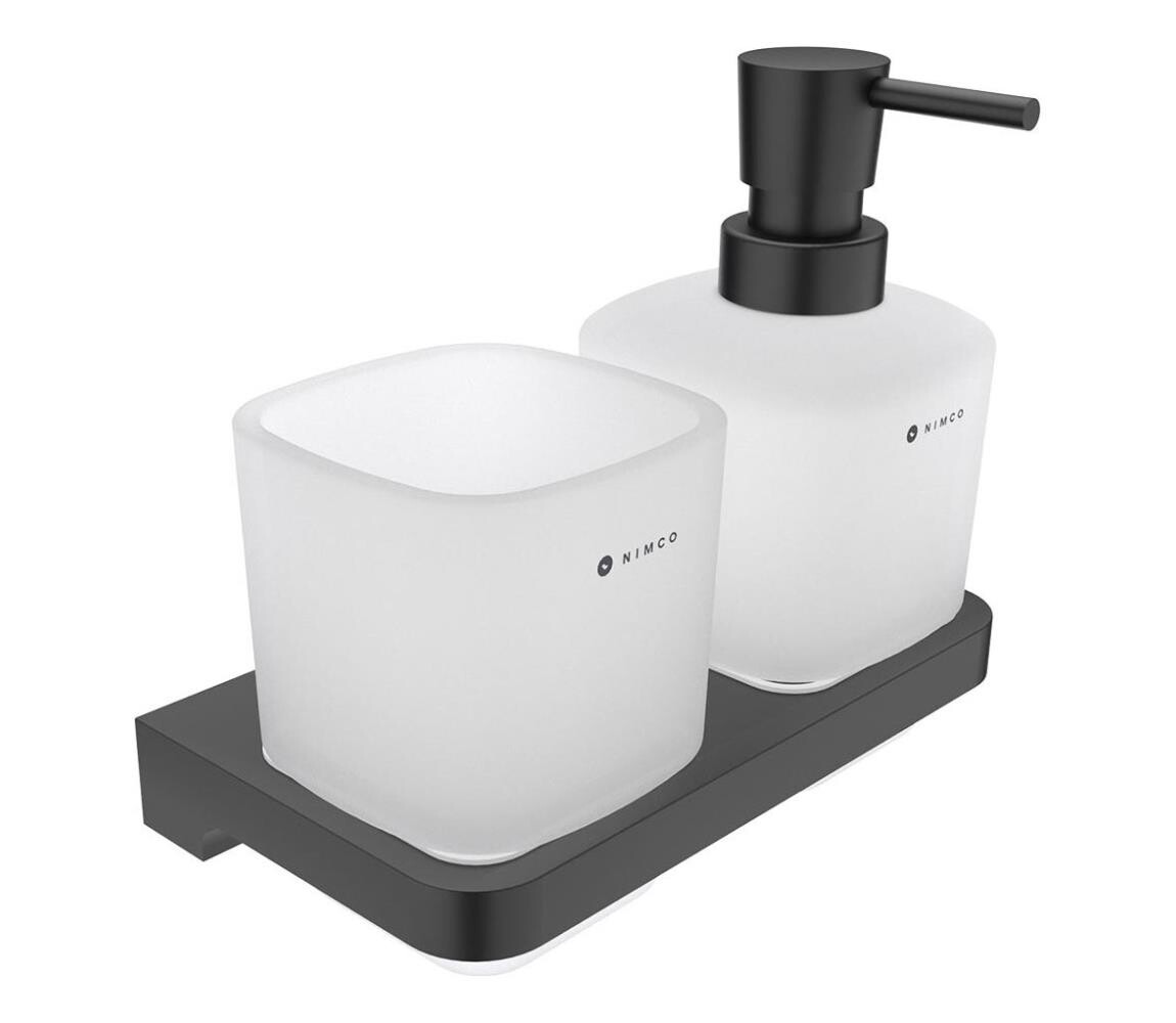 NIMCO NIMCO MAC 2905831C-T-90-Nástěnný dávkovač mýdla a stojan na kartáčky MAYA 320 ml