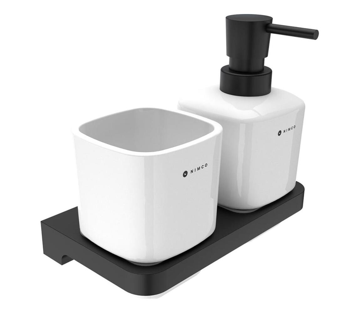 NIMCO NIMCO MAC 2905831K-T-90-Nástěnný dávkovač mýdla a stojan na kartáčky MAYA 320 ml