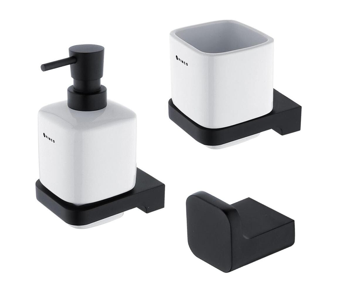 NIMCO NIMCO MAC set-31K-T-90 -Dávkovač mýdla, stojan na kartáčky a nástěnný háček MAYA