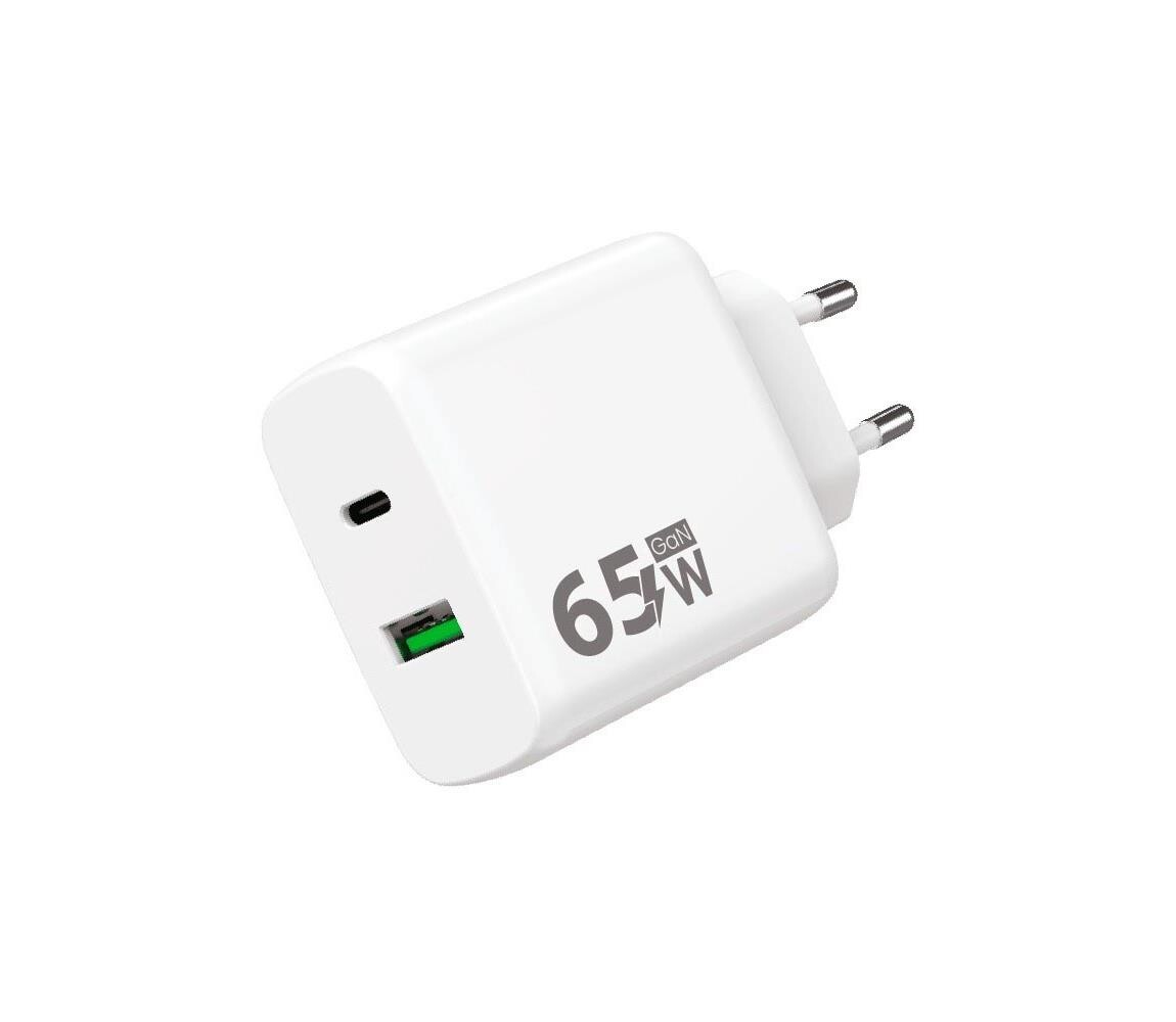 Winner Group Winner Group - Rychlonabíjecí adaptér 1xUSB-C + 1xUSB-A Power Delivery 65W bílá