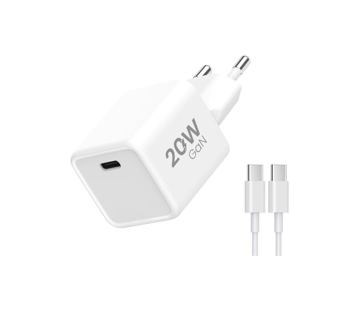 Winner Group Winner Group- Rychlonabíjecí adaptér 1xUSB-C PD 20W + USB kabel USB-C / USB-C 1m