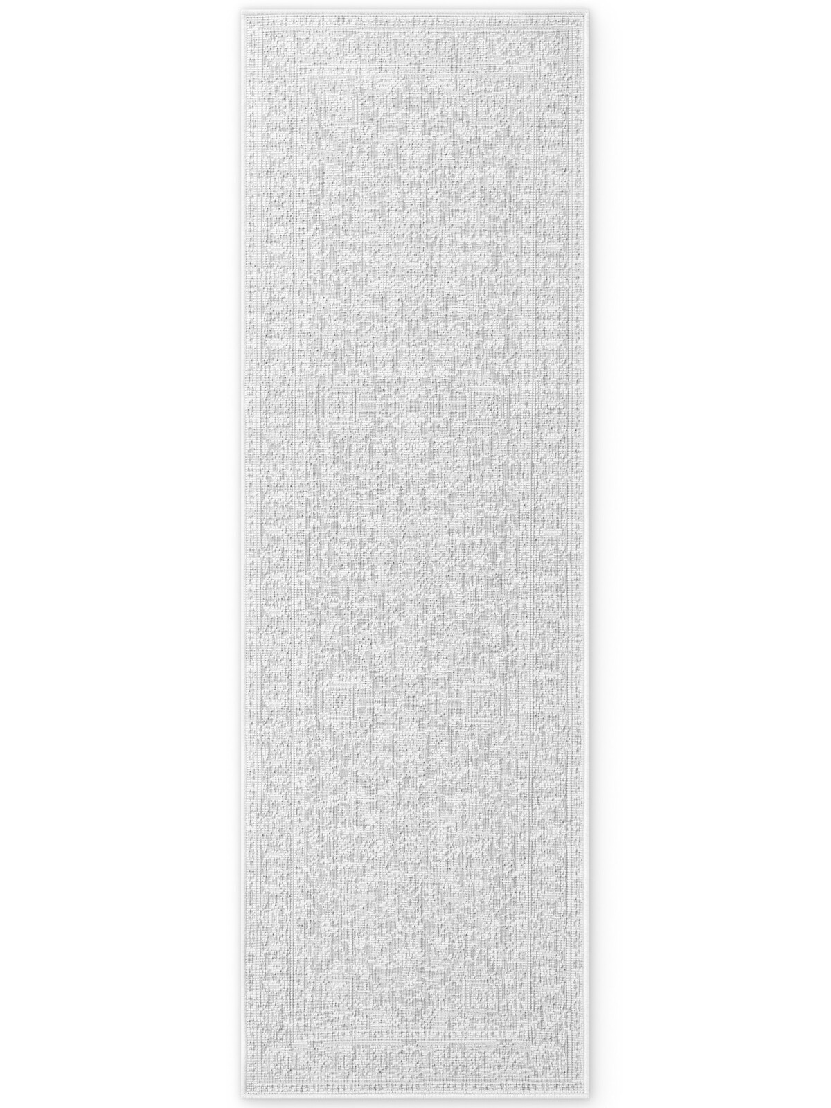 Běhoun Duet Kona 106249 White/Gray - na ven i na doma, 80x250, šedá, chodba / předsíň, NORTHRUGS