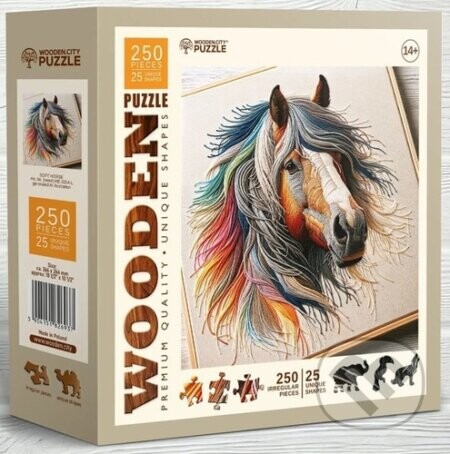 Dřevěné puzzle Jemný kůň 250 dílků - Wooden City