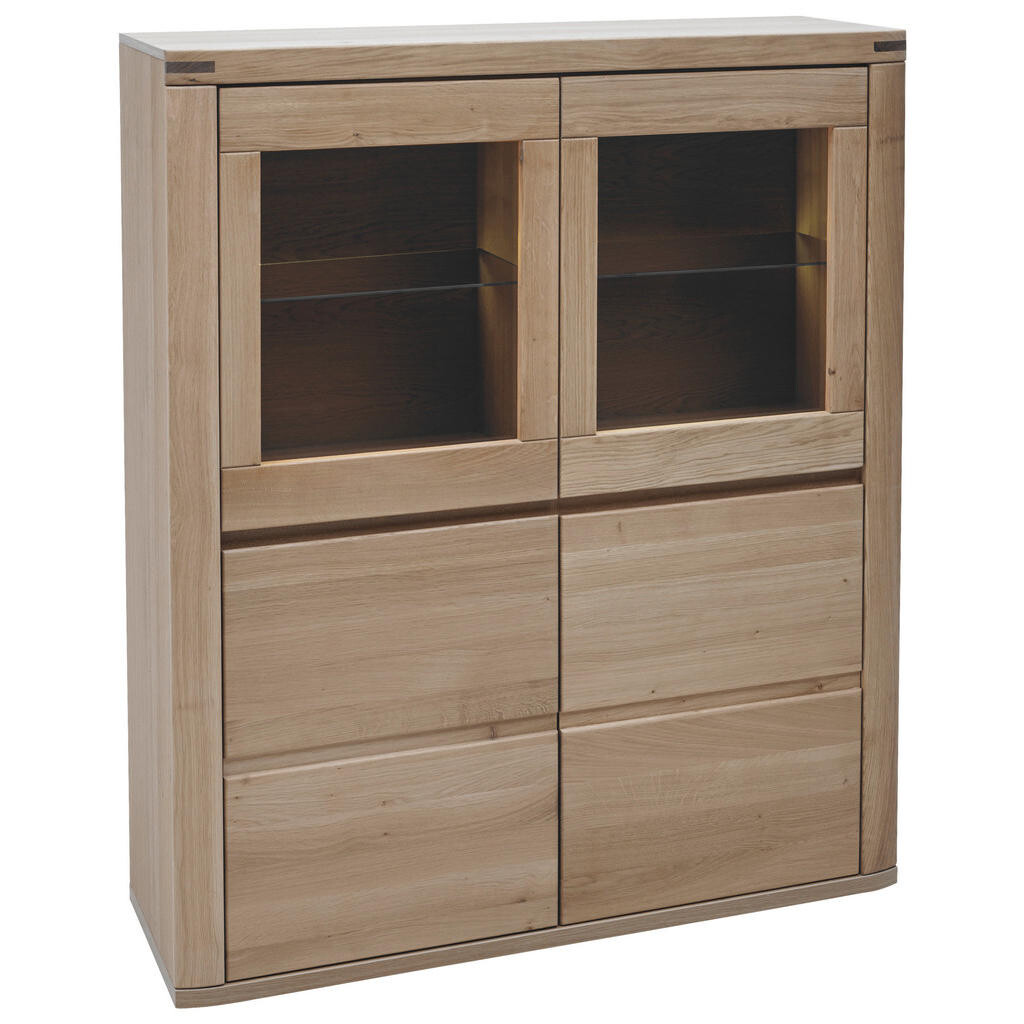 Voleo VYSOKÁ KOMODA, dub, barva starého dubu, 118/140/38 cm