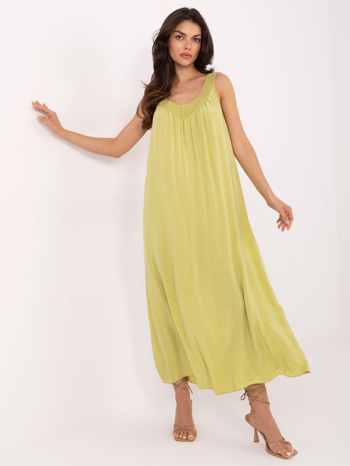 Dress-TW-SK-BI-L0125.52-lime green