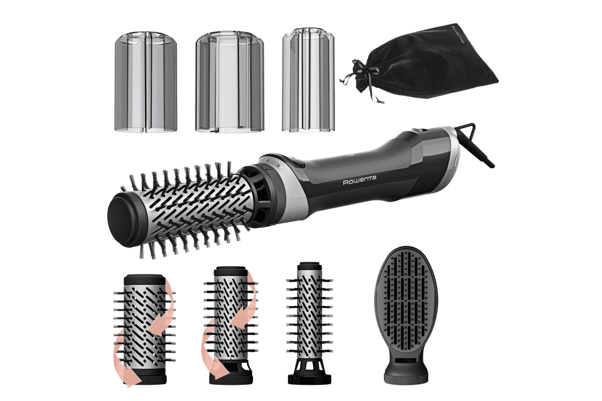 Rotační kulmofén Rowenta Brush Activ UB9534F0 Stříbrný/Černý