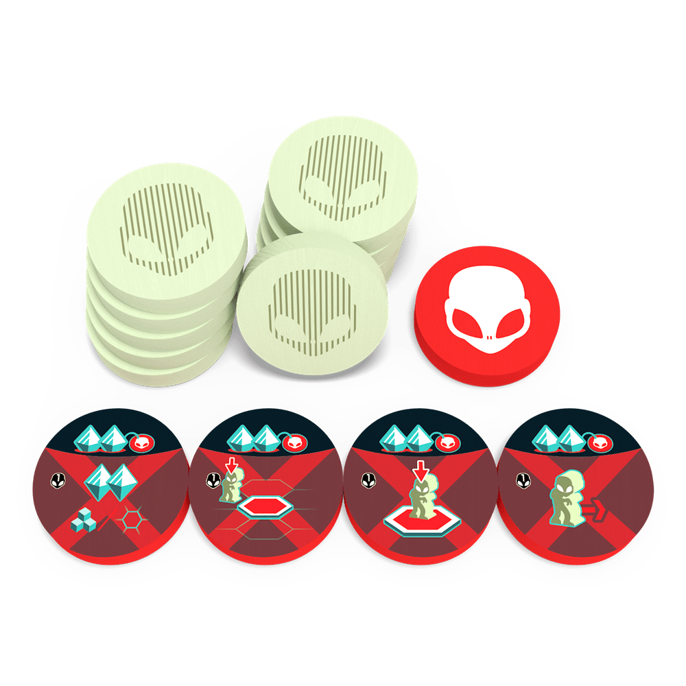 Eagle-Gryphon Games On Mars: Alien Invasion - Wooden Alien Token