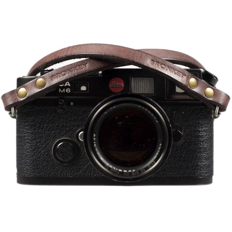 BRONKEY Berlin #102 Leather Camera Strap - Brown 110 cm