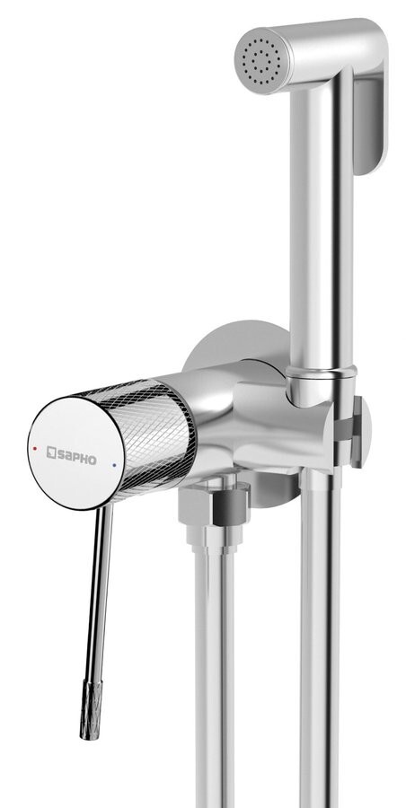 SAPHO SOLARIS podomítková bidetová baterie se Stop sprškou, kulatá, chrom WD040