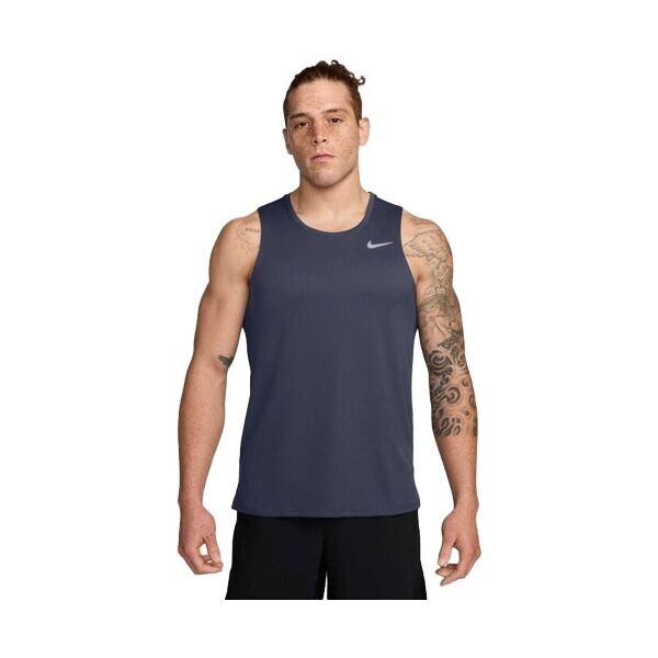 Nike MILER Pánské tílko, tmavě modrá, velikost