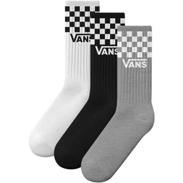 Vans CLASSIC CHECK CREW Unisex ponožky, černá, velikost