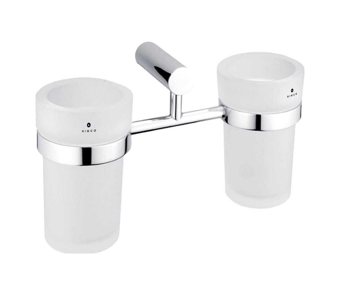 NIMCO NIMCO BR 11058DW-26 -Nástěnný stojánek na kartáčky BORMO matné sklo/lesklý chrom